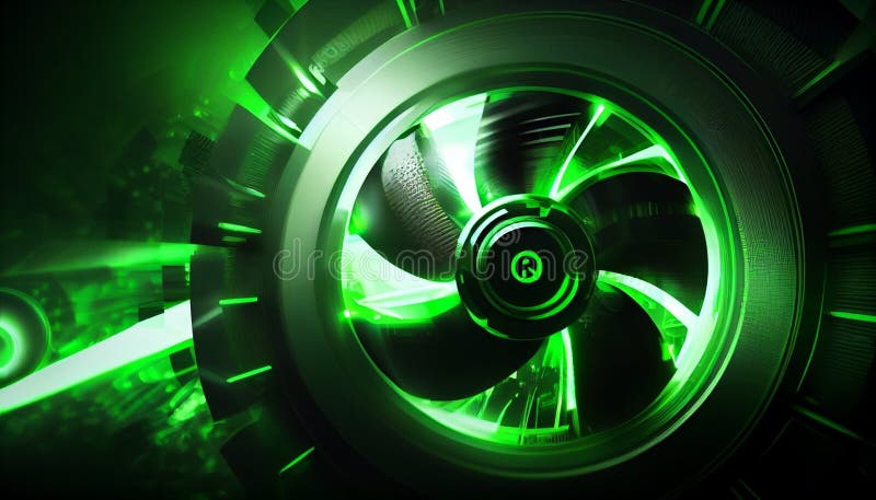 Green alternative energy abstract wallpaper background for presentations stock illustration.