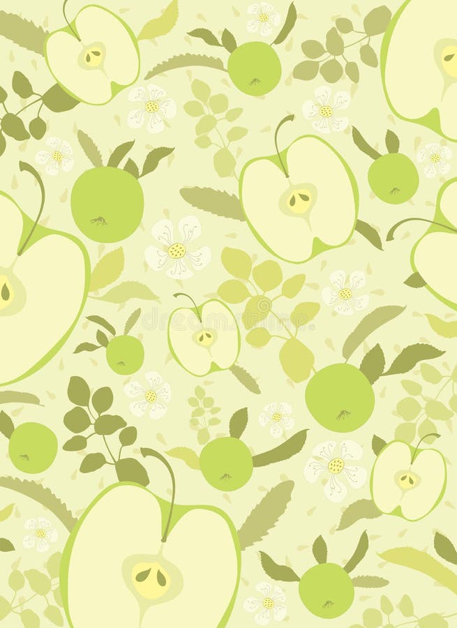 Green apple background