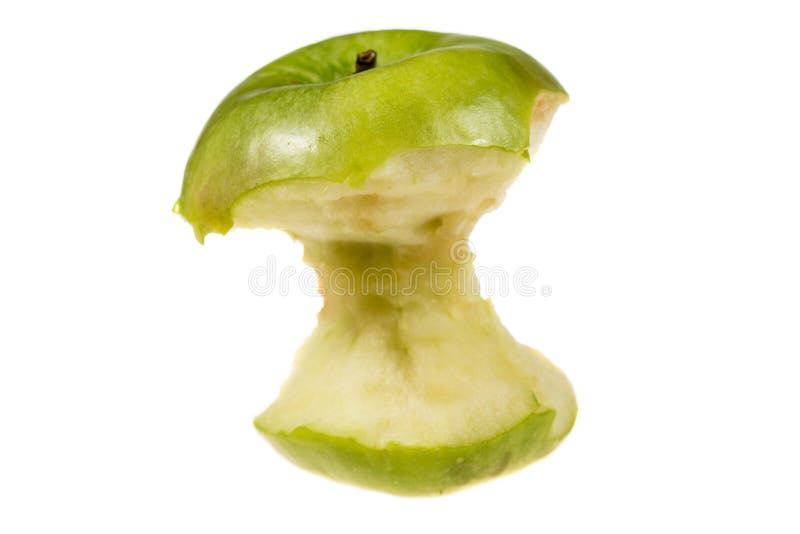 Green apple chewed