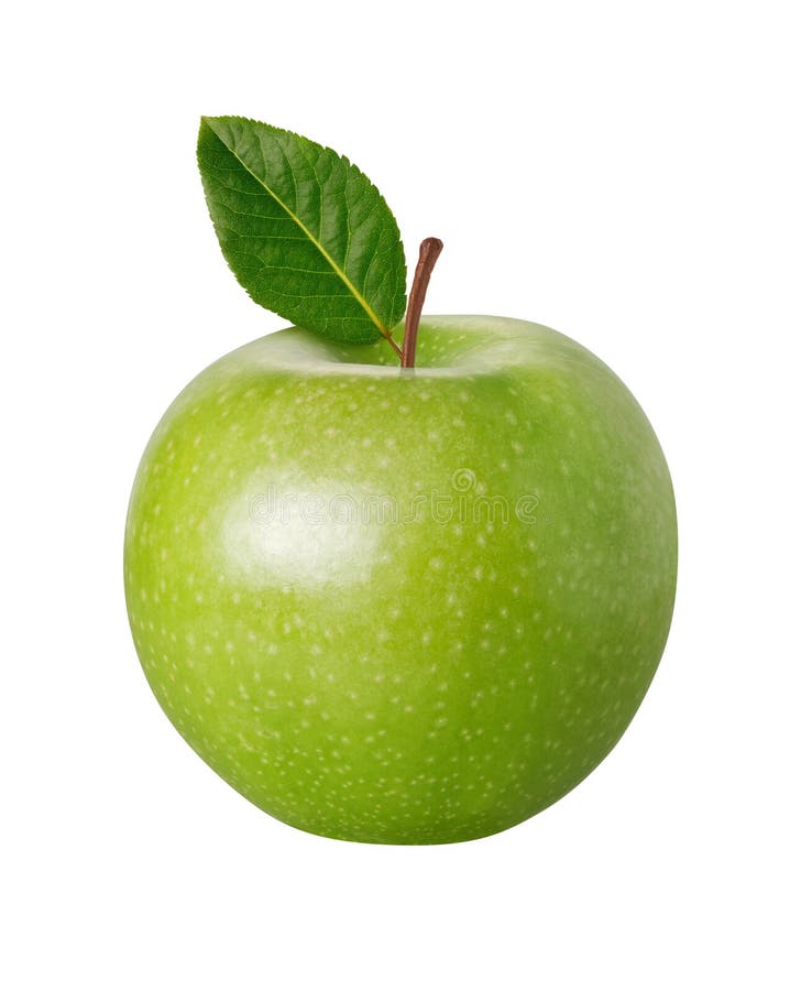 Green Apple with a clipping path