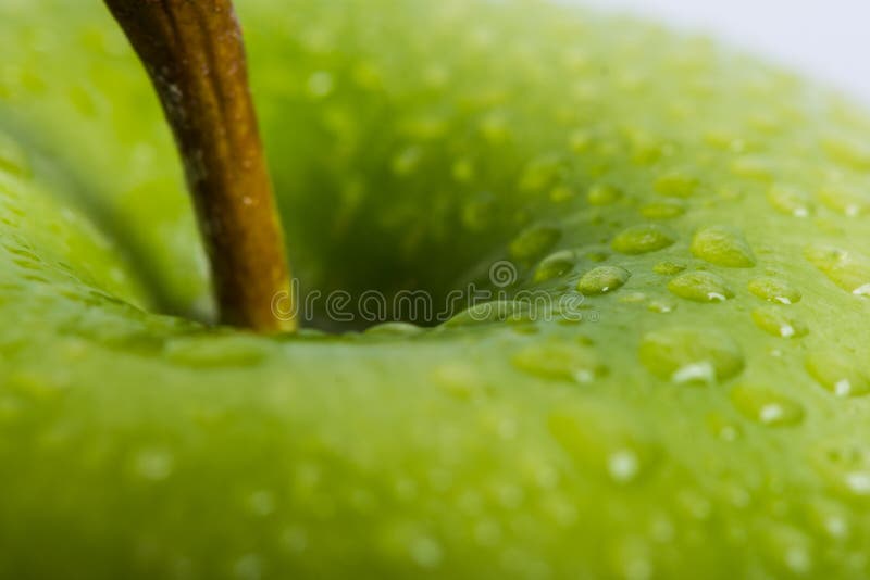 Green apple closeup