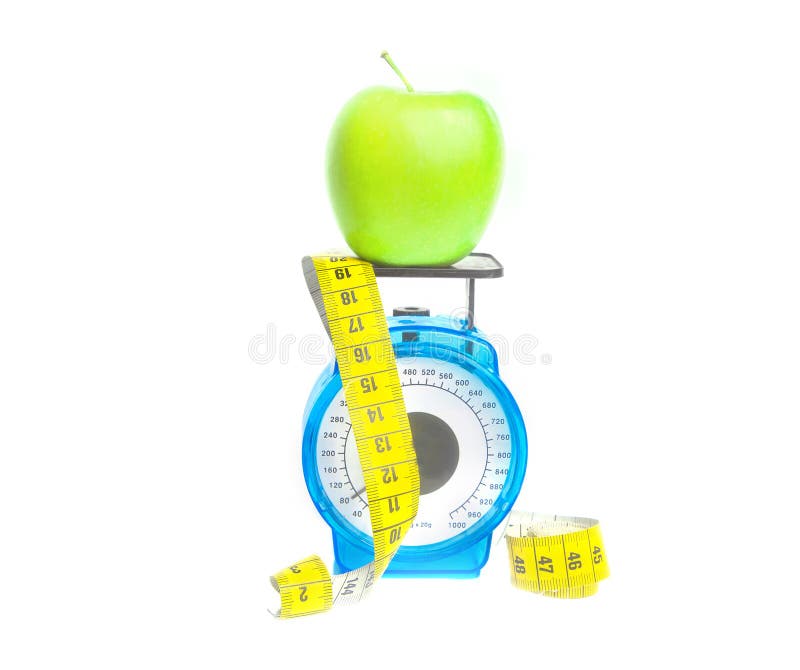 Green apple diet isolated