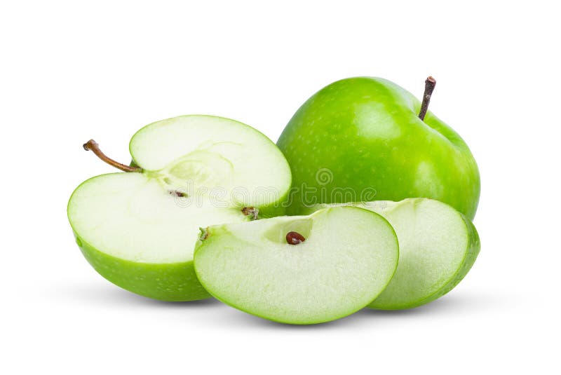 Green apple isolated on white background