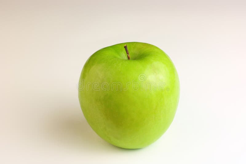 Green apple on white background