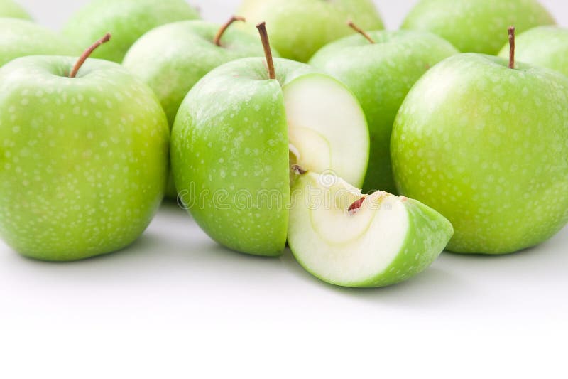 Green apples stock photography