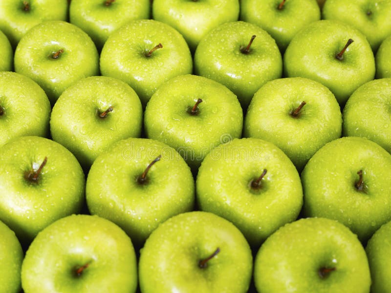 Green apples stock photos