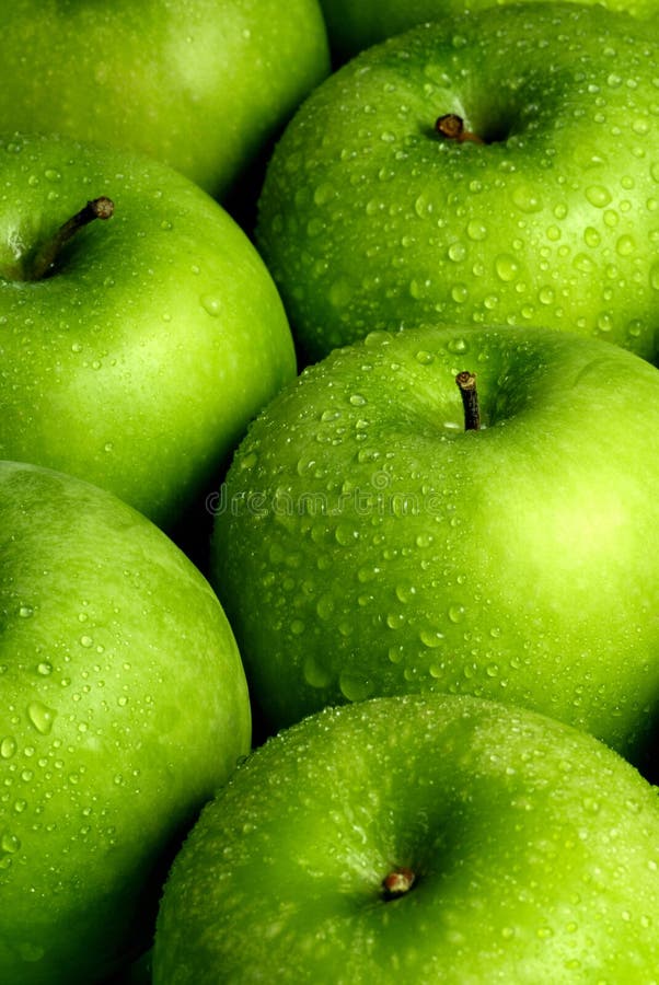 Green apples background stock image. Image of diet, healthy 7085439