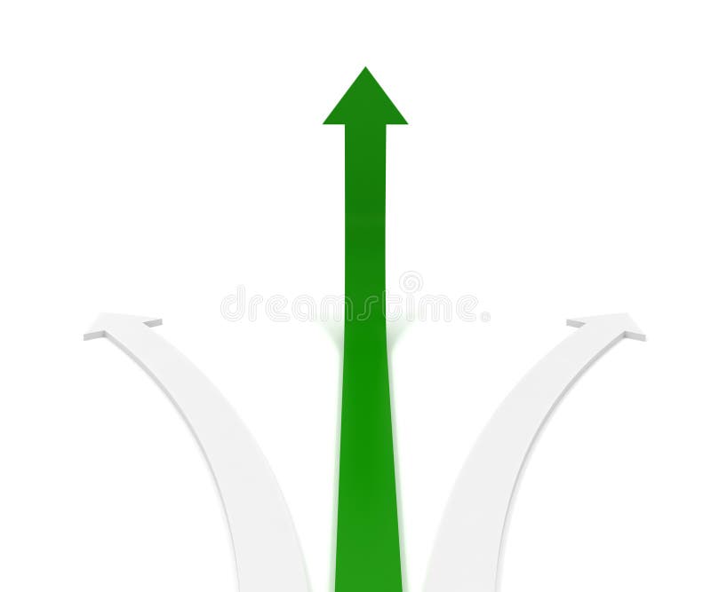 Green Arrow two way stock illustration. Illustration of direction ...