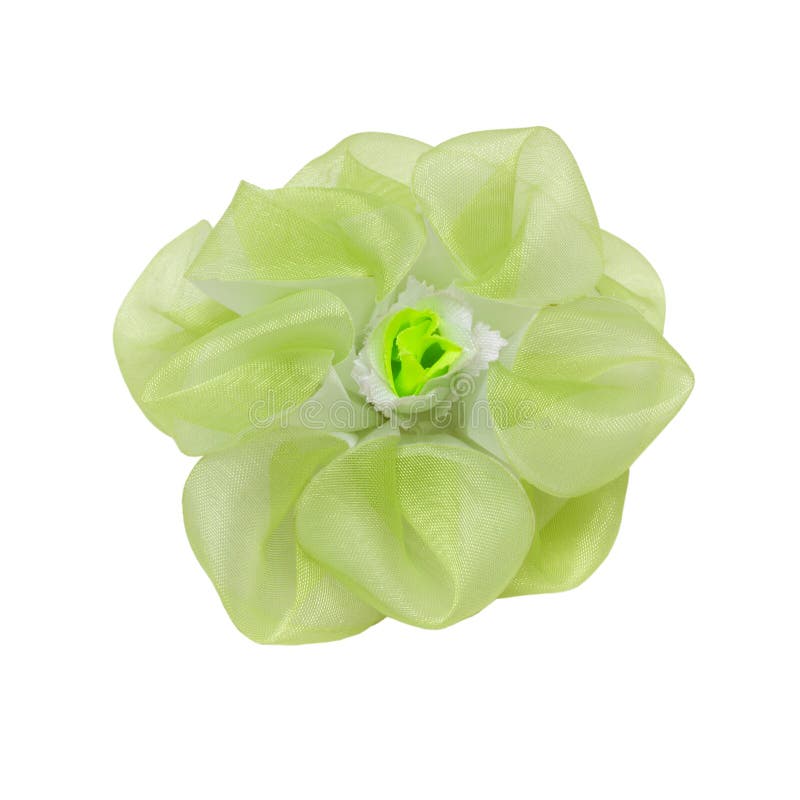 Green Artificial Flower Isolated on White Stock Photo Image of craft