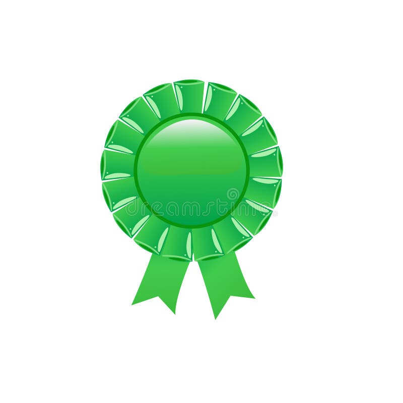 Green award rosette.