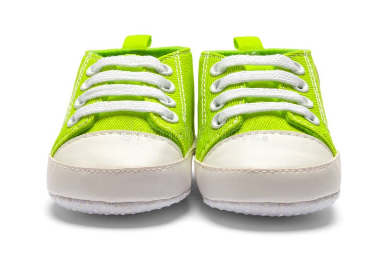 Green Baby Shoes Front stock photo. Image of girls, front - 144936442