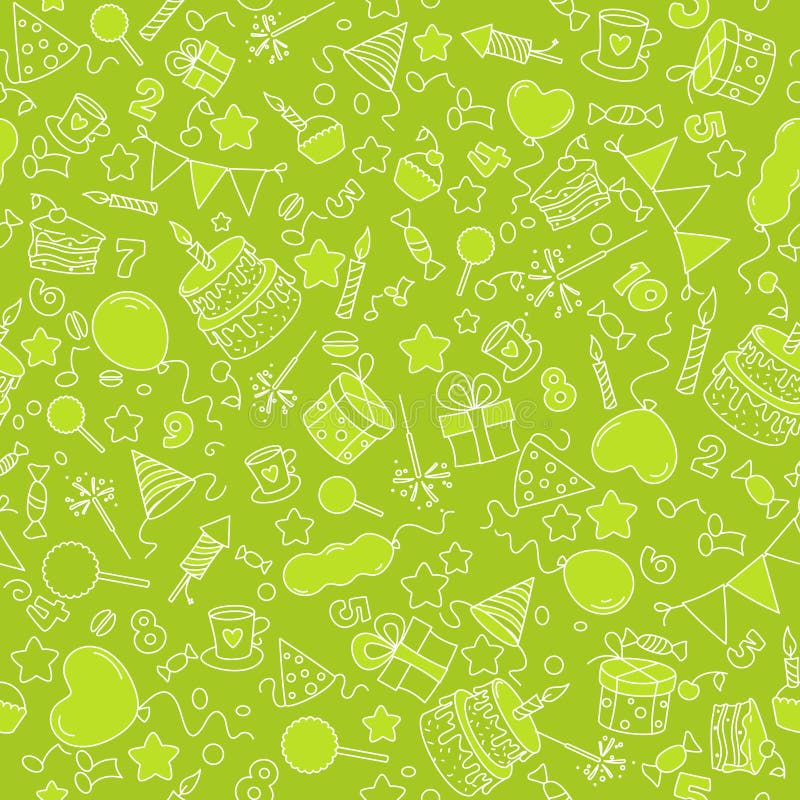 Green background birthday stock vector. Illustration of baking 57894763