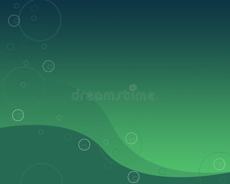 Green background with bubbles