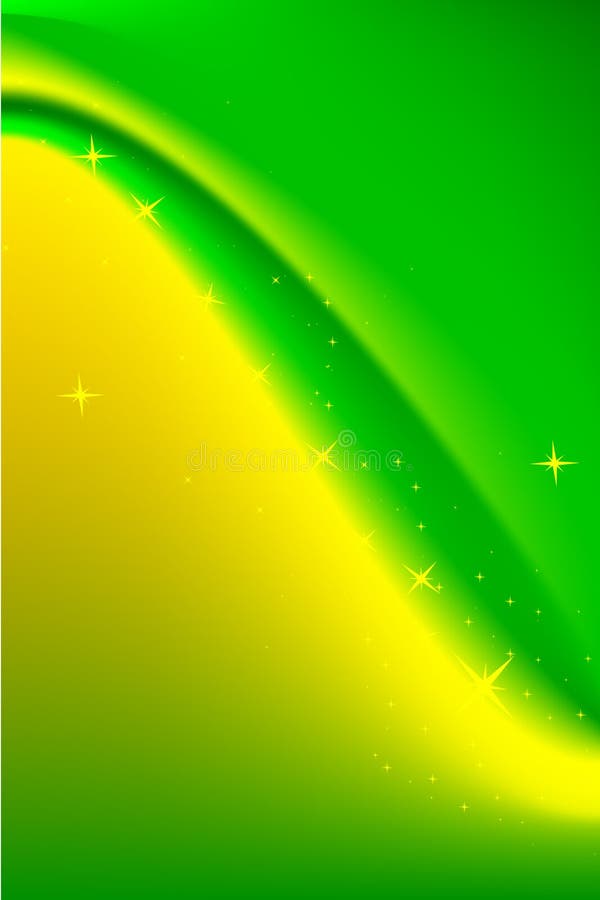 Green Background With Stars Stock Vector Illustration of image