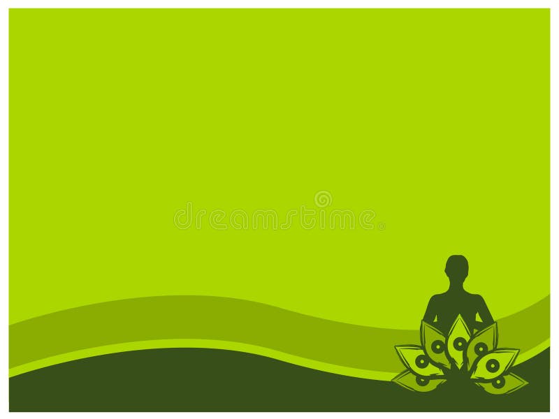 Green Background with Yoga. Natural Background Stock Vector - Illustration  of people, green: 114673975