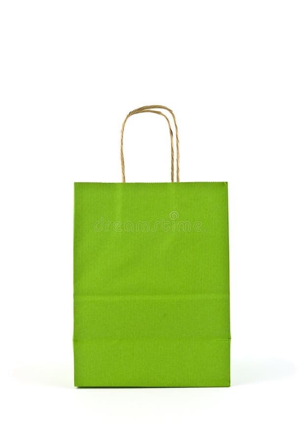 Green bag stock photo. Image of white, space, copy, vertical 15836782