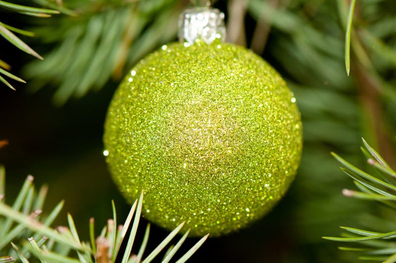Green ball ornament stock image. Image of depth, ornament - 37884053