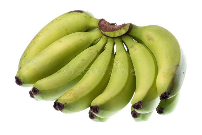Green Bananas Isolated