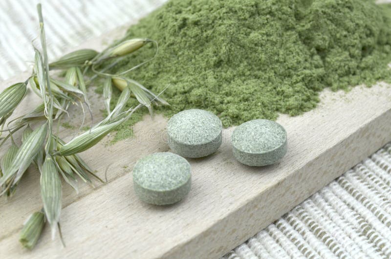Green Barley Detox Chlorella Stock Image Image of healthy, medicine