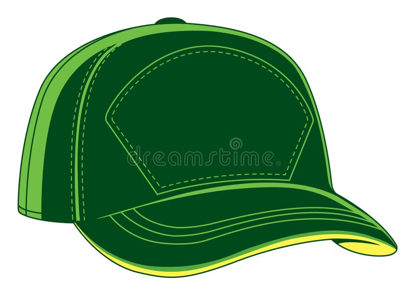 Vector yellow baseball cap stock vector. Illustration of accessory ...