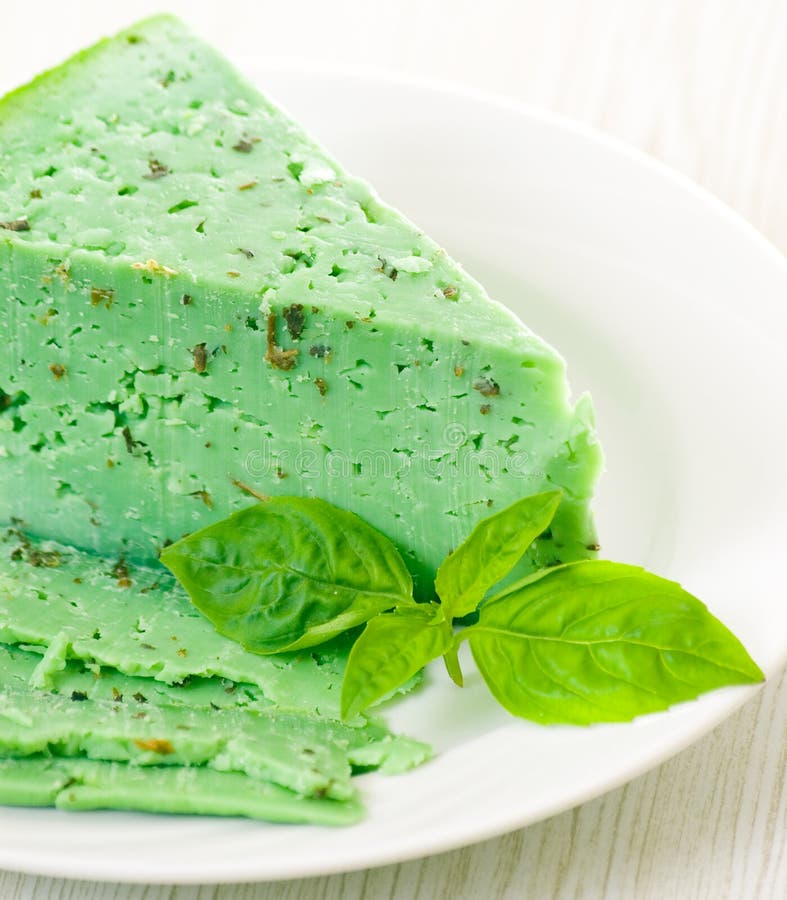 Green Basiron Pesto cheese stock image. Image of green 26667063