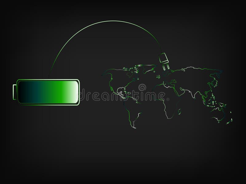 Green Battery with Tree Charging the World of Renewable Energy Stock