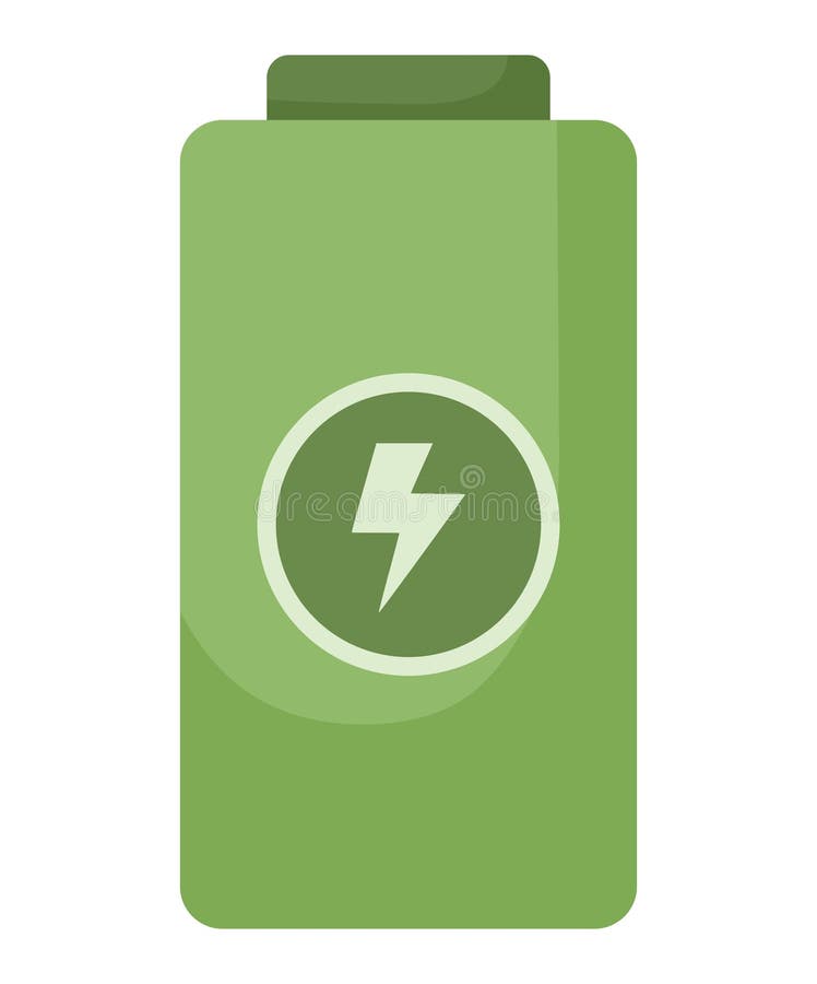Green battery design stock vector. Illustration of isolated 254944220
