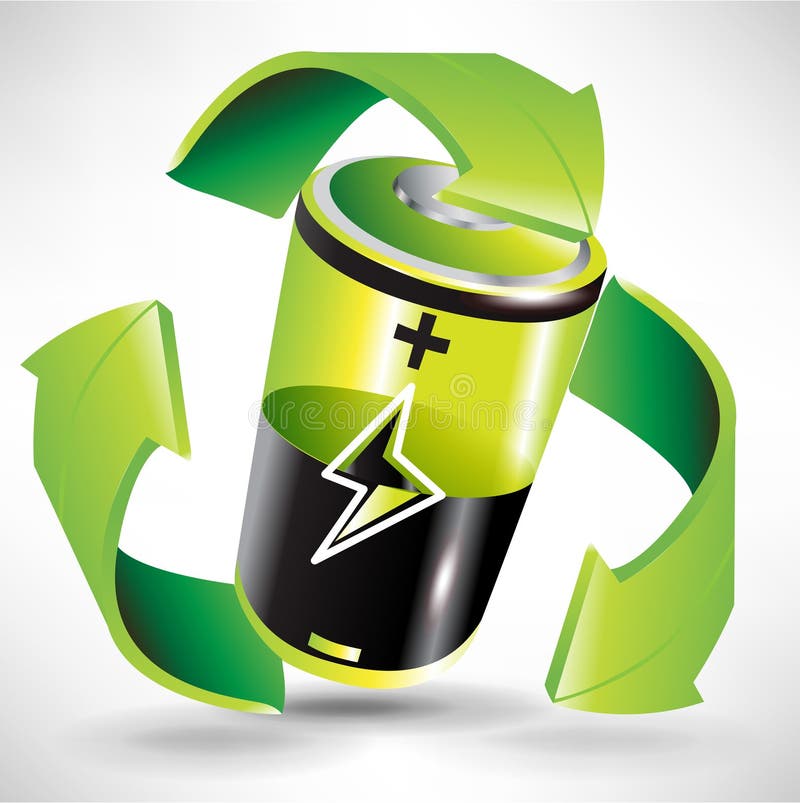 Battery Recycle Clipart Image