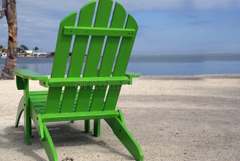 Green Beach Chair stock photo. Image of beach, warm, calming 2563570