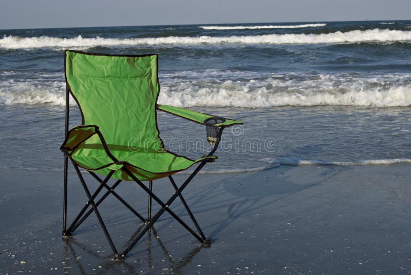 Green Beach Chair Picture. Image 6055177
