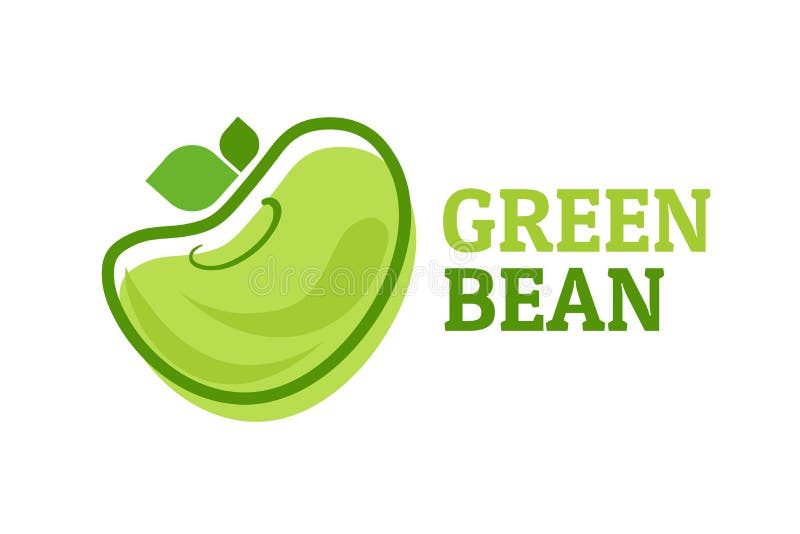 Green Bean Seed Logo Design Illustration Stock Vector Illustration of