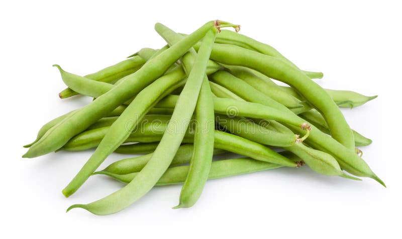 Green beans isolated on white background. Green beans isolated on a white background stock photos