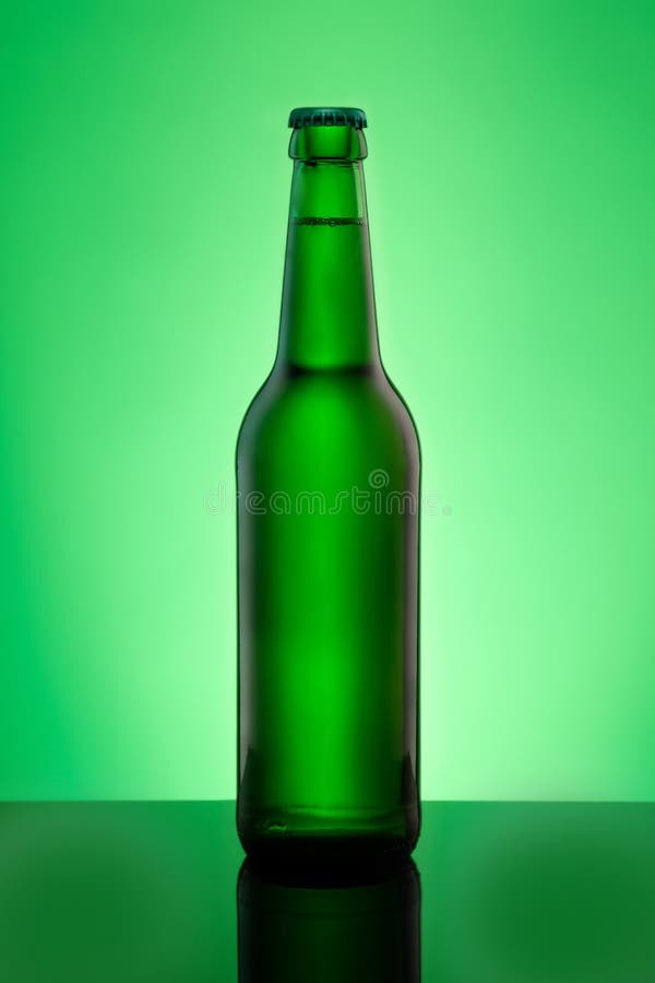 Green Beer Bottle with Crown Cap in Vertical Format Stock Photo Image of format, german 135711068