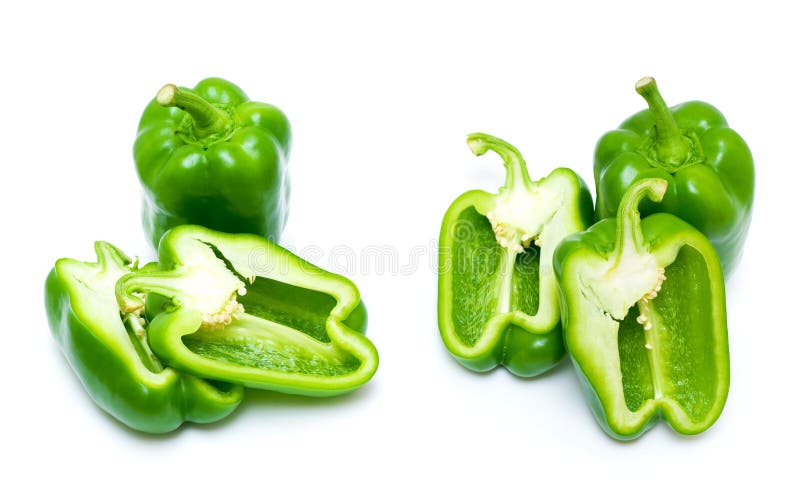 Green bell pepper (clipping path)