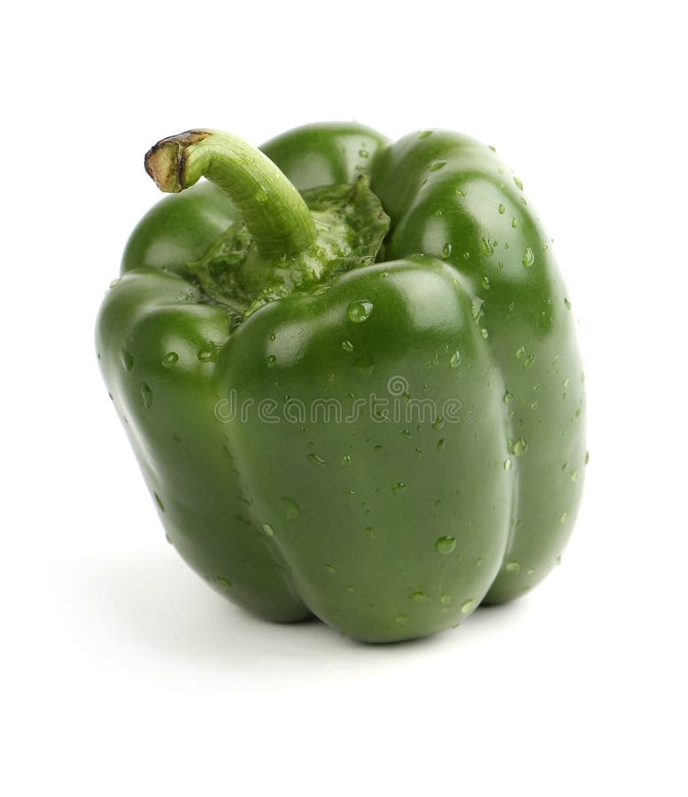 Two green bell pepper stock photo. Image of minerals 40909236