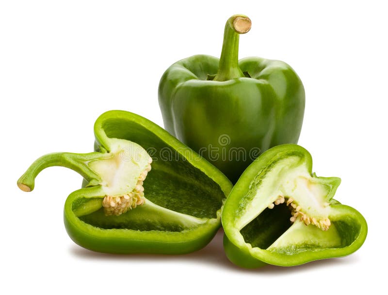 Green bell pepper stock image. Image of cutout, seeds 172405607