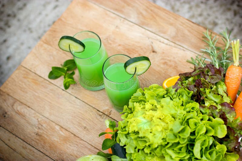 Green Beverage - Green Juice (healthy Beverage) Stock Image - Image of
