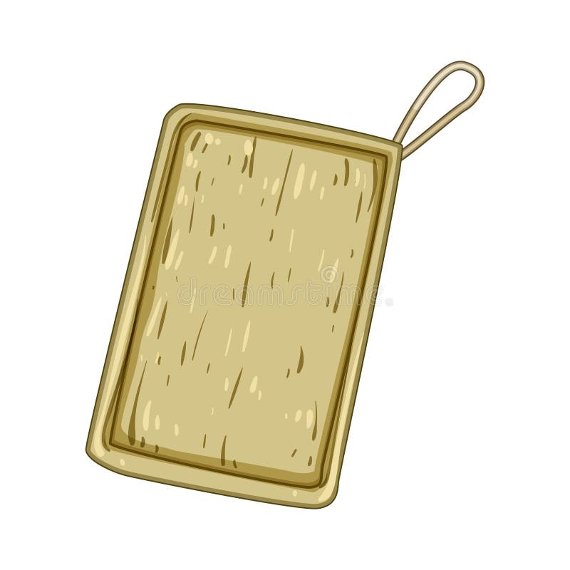 Green biodegradable kitchen sponge cartoon vector illustration royalty free illustration