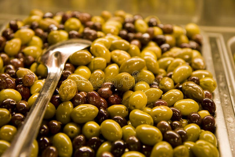 Green and Black Olives stock image. Image of olive, black 7157205