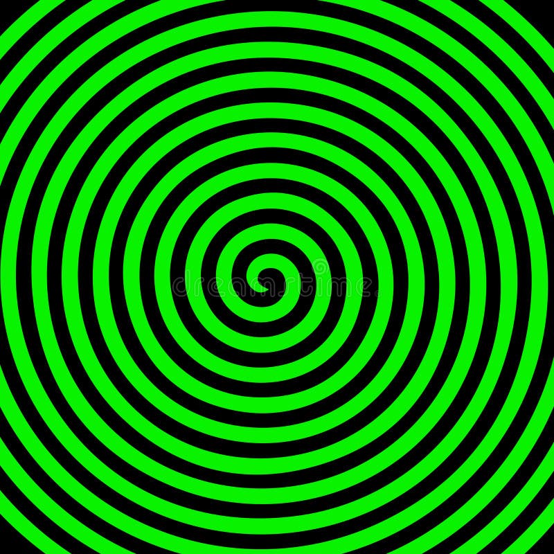 Green black round abstract vortex hypnotic spiral wallpaper.