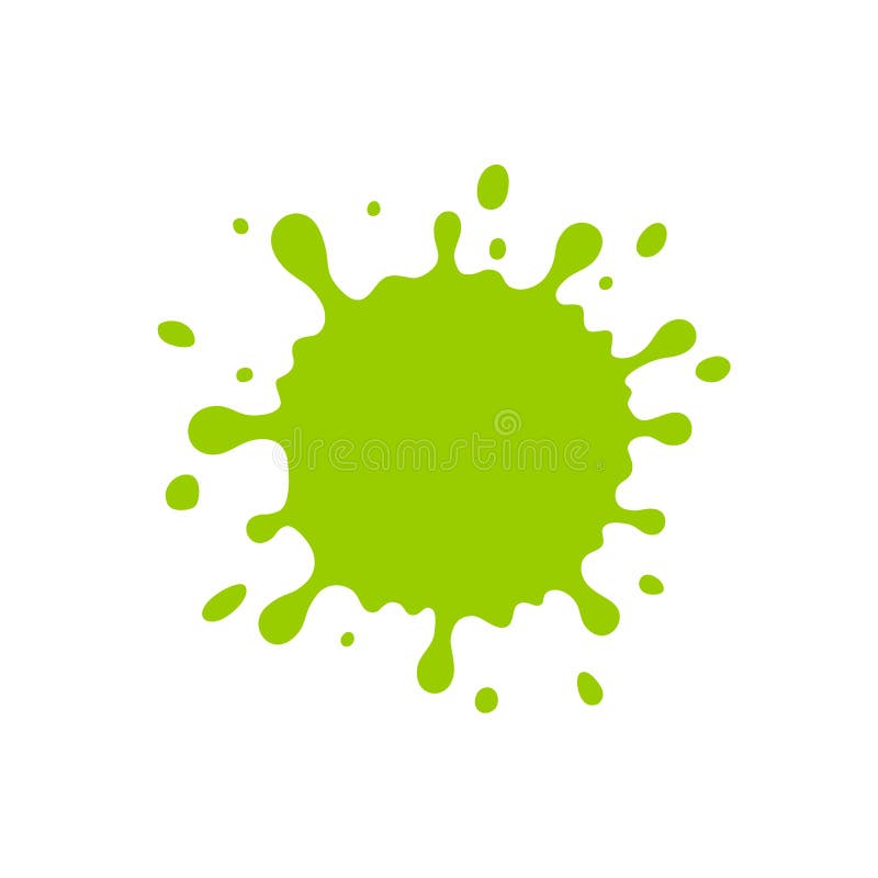 Green blob splatter slime. Realistic dirty mucus, paint drip