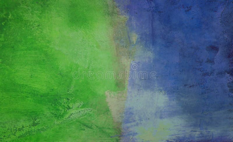Painting Of Tree & Green Field Stock Illustration - Illustration of
