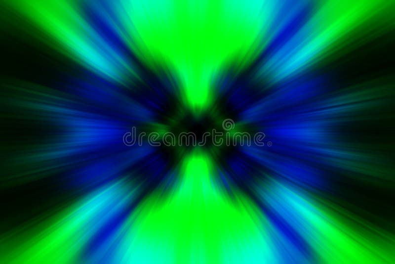 Green blue background with cosmic rays