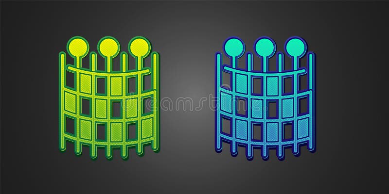 Blue Fishing Net Pattern Icon Isolated on Grey Background. Fishing Tackle.  Glass Square Button Stock Illustration - Illustration of handle, render:  253797014