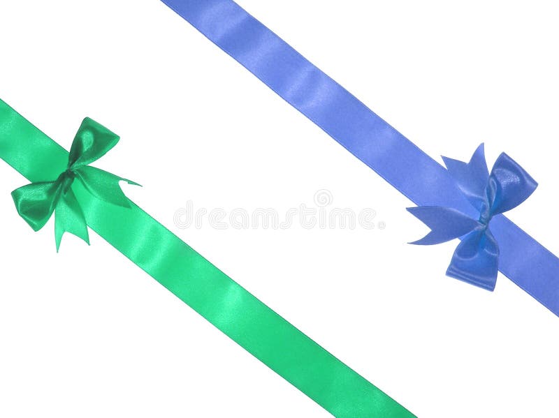 Green and blue ribbon stock image. Image of ribbon, tied 781697