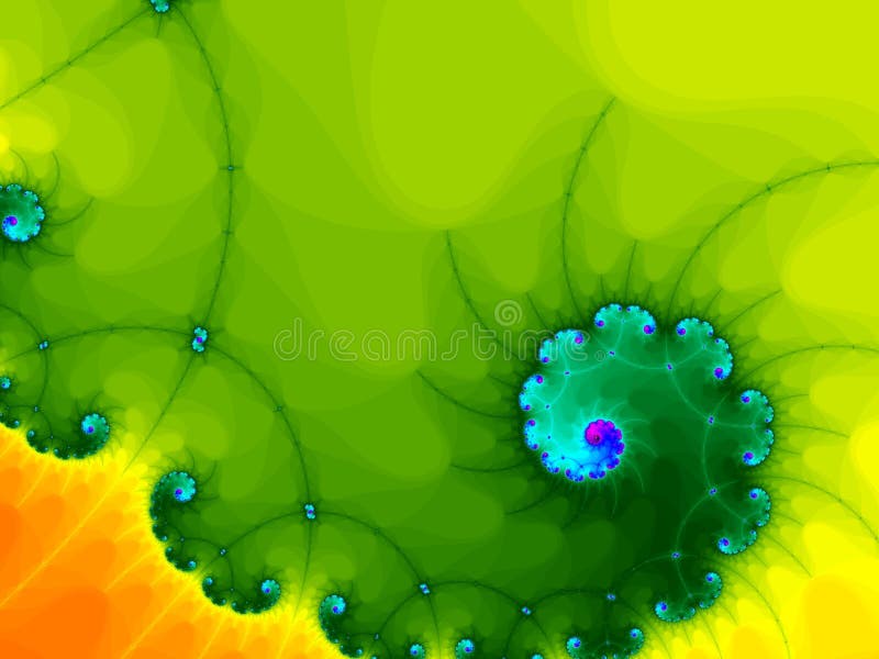Green blue and yellow satin abstract fractal patternsatin stock illustration