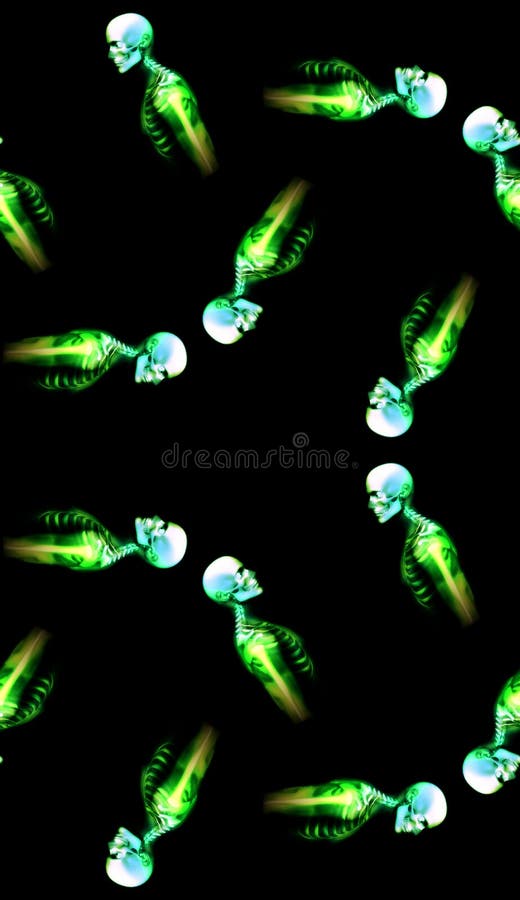 Green Bones Pattern Background 3