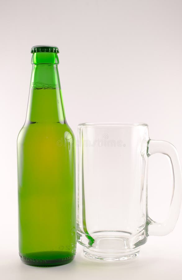 Green bottle of beer stock photo. Image of cider, blank 25363056