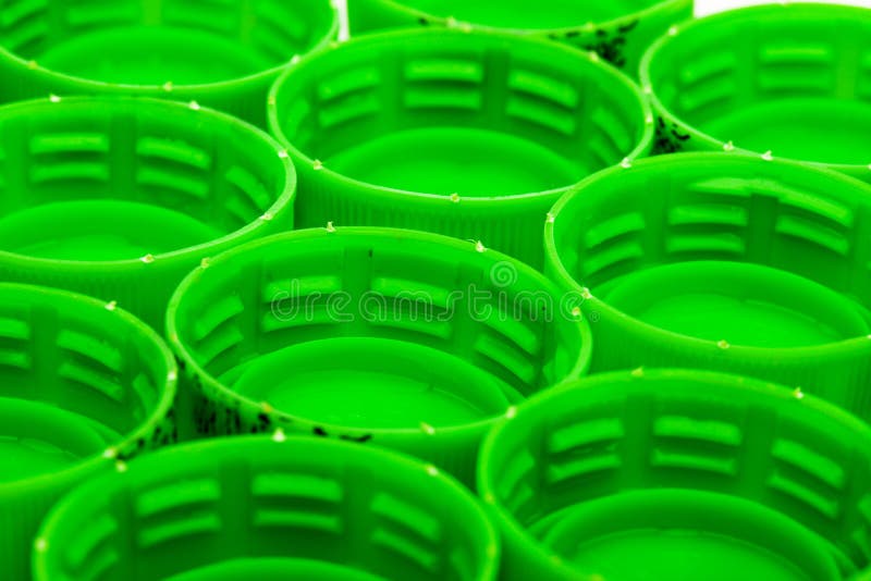Green bottle caps stock image. Image of label, recycling 141136569
