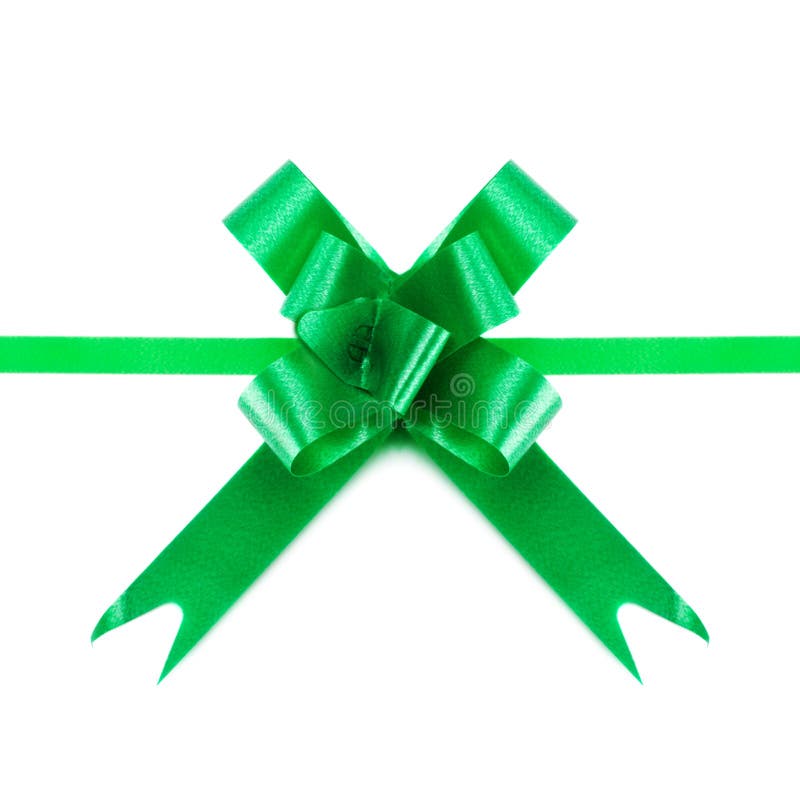 Green Bow and Ribbons stock image. Image of ribbon, romantic 18463857